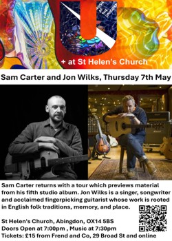 Music at the Unicorn at St Helen's May 7th