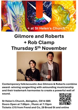 Music at the Unicorn at St Helen's 5th November