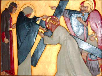 The fourth Station: Jesus met by his blessed mother
