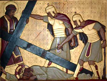 The ninth Station: Jesus falls for the third time